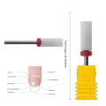 big rounded top ceramic nail drill bits tool for nail extensive and cuticle care
